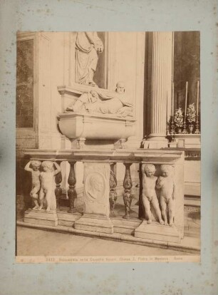 S. Pietro in Montorio, Rom Balustrade in der Cappella Vasari: Ansicht