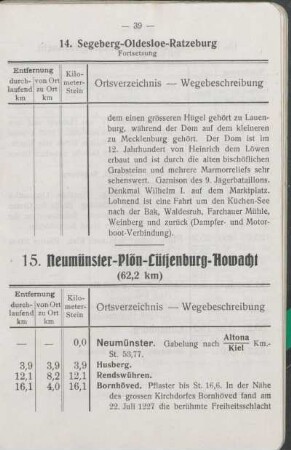 13. Neumünster - Segeberg - Lübeck