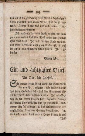 Ein und achtzigster Brief - Neun und achtzigster Brief
