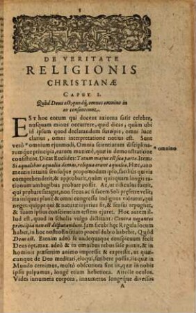 De Veritate Religionis Christianæ Liber; Adversus Atheos, Epicureos, Ethnicos, Judæos, Mahumedistas, & cæteros Infideles