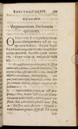 Caput XVI. Argumentum Decimum quintum.