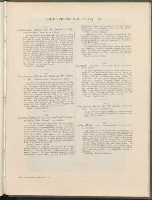 Erläuterungen zu Nr. 133 - 138: