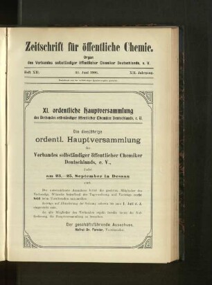 Heft XII. 30. Juni 1906.