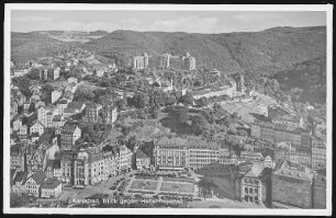 Karlsbad. Blick auf Karlsbad und Hotel Imperial