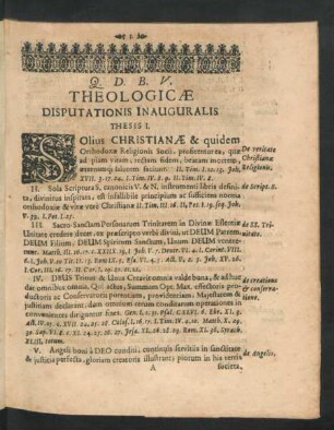 Theologicae Disputationis Inauguralis
