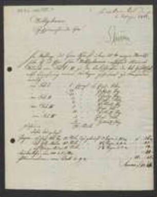 Brief von Jacob Sturm an Unbekannt