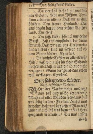 Dreyfaltigkeits-Lieder.