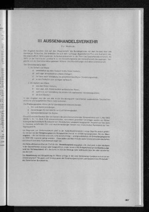 III. Außenhandelsverkehr