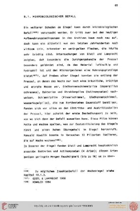 5.1. Mikrobiologischer Befall