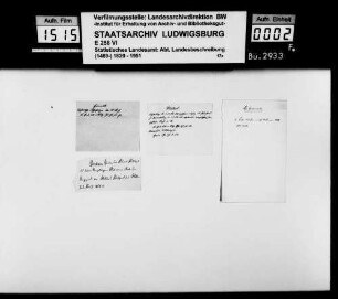 Materialsammlung für eine Neubearbeitung der OAB