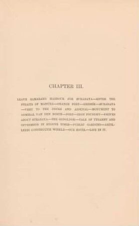 Chapter III. Leave Samarang harbour for Surabaya ...