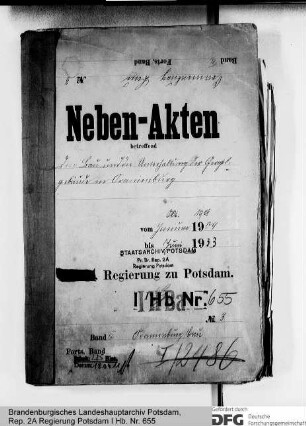 Bau und Unterhaltung der Gerichtsgebäude in Oranienburg