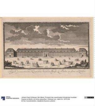 Prospect des neuerbauten Königlichen Invaliden Hauses zu Berlin, von forne anzusehen. Schleuen exc.