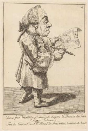 Zeichner mit Skizzenblatt (Der Pferdemaler Engel), Bl. 36 des "Recueil de Quelques Desseins"
