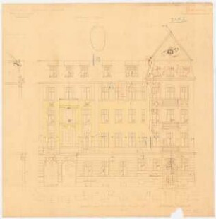 Wohnhäuser Berlin-Tempelhof: Alt-Tempelhof: Ansicht, Querschnitt, 1:50