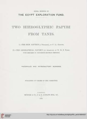 Two hieroglyphic papyri from Tanis