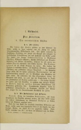 A. Die orientalischen Völker