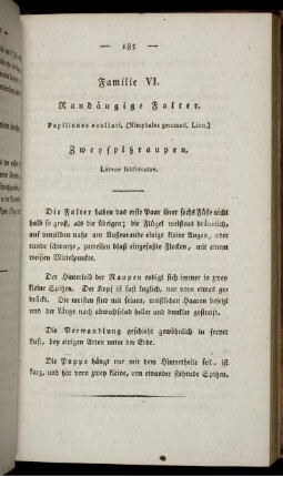 Familie VI. Randäugige Falter.