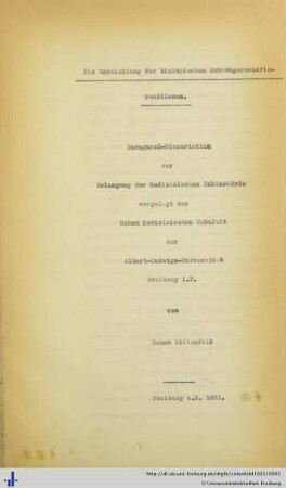 Die Entwicklung der biologischen Schwangerschaftsreaktionen