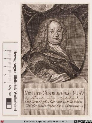 Bildnis Nicolaus Hieronymus Gundling