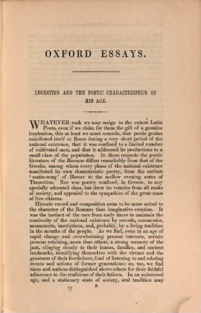 Oxford essays. 1855