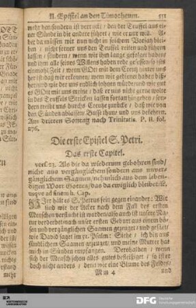 Die erste Epistel S. Petri.