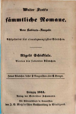 Nigels Schicksale : Ein Roman, 4/7