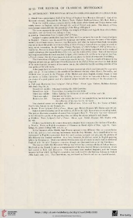 34-35. The Revival of Classical Mythology
