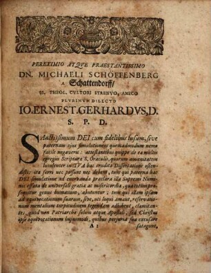 Exercitatio theol. de simulatione Dei, oder: Von der Verstellung Gottes gegen die Menschen : ex parallelismo locorum Jerem. XIV, 8 et Ep. ad Ebr. XII, 6. 7.