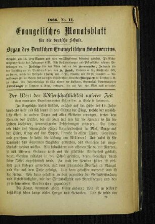 ¬Der¬ Wert der Wissenschaftlichkeit unserer Zeit
