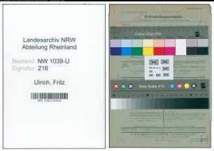 Entnazifizierung Fritz Ulrich , geb. 00.00.0000 (Rektor)