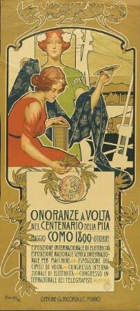 Onoranze a Volta nel Centenario della Pila