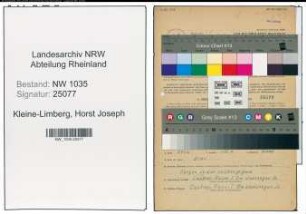 Entnazifizierung Horst Joseph Kleine-Limberg , geb. 31.05.1922 (Bergbaubeflissener)