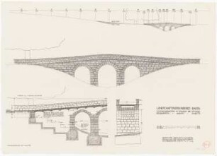 Fußgängerbrücke im Wildpark, Potsdam: Ansichten, Schnitt, Detail