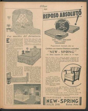 Los muebles del dormitorio