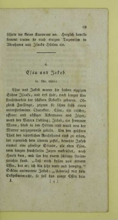 4. Esau und Jakob. (v. Chr. 1860.)