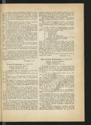 Achte ordentliche Versammlung am 17. April 1880
