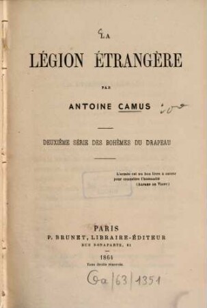 Bohèmes du drapeau, 2