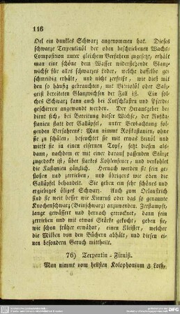 76. Terpentin-Firniß