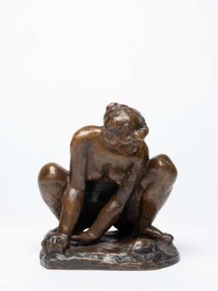 Frau mit Krabbe