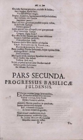 Pars Secunda. Progressus Basilicae Fuldensis.