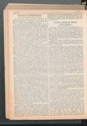 Conrad Ferdinand Meyer : zum 100. Geburtstag