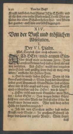 XIV. Von der Buß und tröstlichen Absolution.