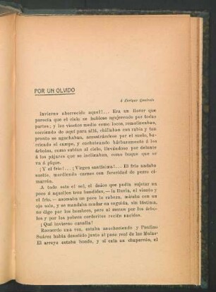 Por un olvido : A Enrique Queirolo