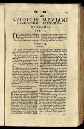 Ad Codicis Meviani Decisionum Forensium & c.