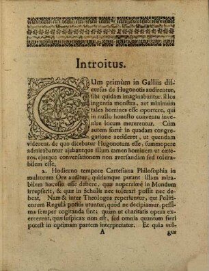 Differentia inter Cartesianum et alias in Scholis usitatam Philosophiam