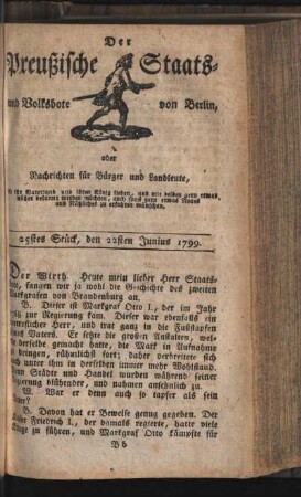 25stes Stück, den 22sten Junius 1799