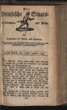 25stes Stück, den 22sten Junius 1799