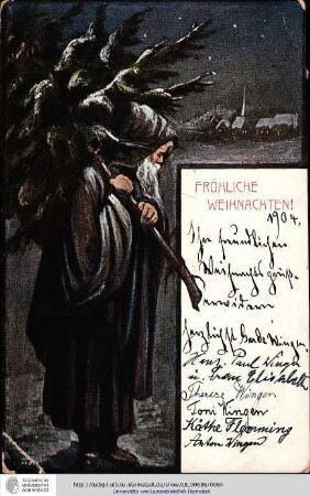 Postkarte vom 24.12.1904
