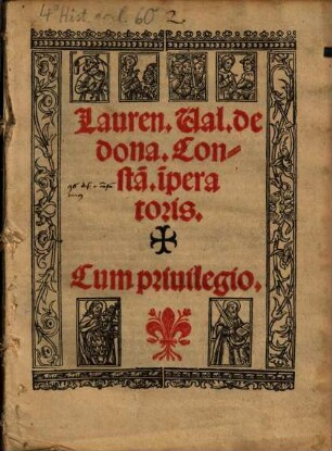 Lauren. Val. de dona. Consta[n]. i[m]peratoris